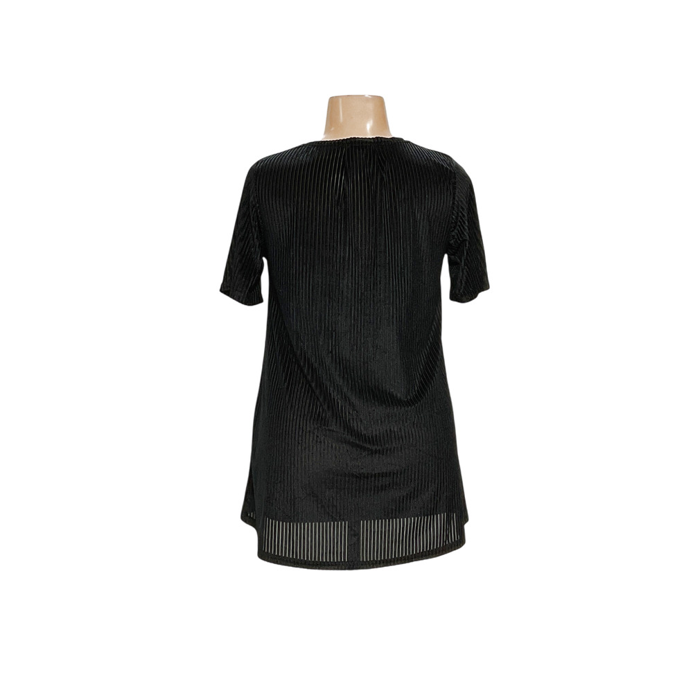 Pol Black Polyester Solid Blouse L - image 2